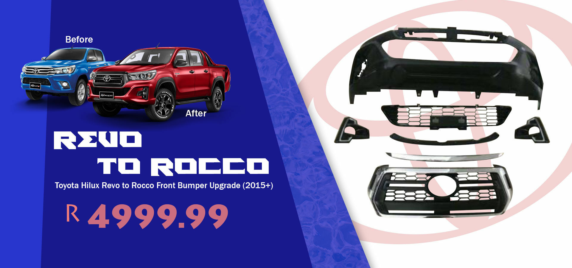 Picture for category Toyota Hilux Revo to Rocco Front Bumper Upgrade (2015+)