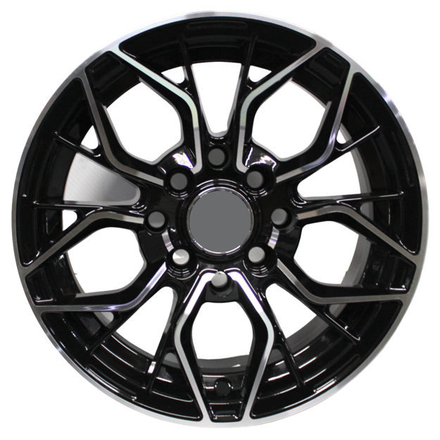 Picture of 13 inch - Frost - 4x100/114 - Black Machine Face