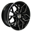 Picture of 13 inch - Frost - 4x100/114 - Black Machine Face