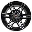 16 inch - Flash - 6x139 - Black Machined Face