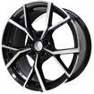 17 inch  - 5x100 - Black Machined Face