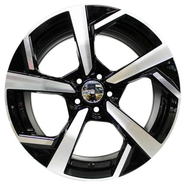 17 inch - Split Style- 5x100 - Black Machined Face