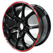 18 inch Poisonous - 5x114 - Gloss Black with Red Lip