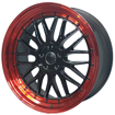 20 inch - STR Racing - 5x114 - Black w/ Red