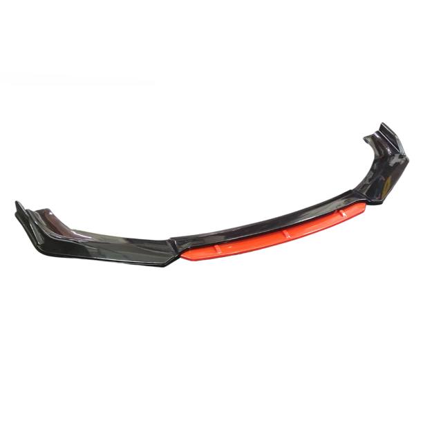 Universal Front Lip - 4 Piece - Gloss Black + Red