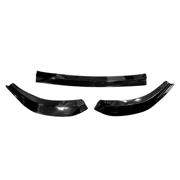 Golf 8 R Line  Front Lip - 3pc      Plastic Front Spoiler     3pc Gloss Black     Fits all Golf 8 R line Models     Supplied Only     Top Quality