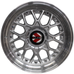 17 inch  ESA  - 4x100/114 - Silver Machine Lip Silver Rivets