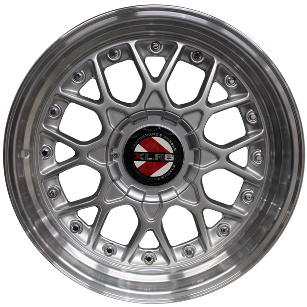 17 inch  ESA  - 4x100/114 - Silver Machine Lip Silver Rivets