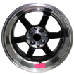 15 inch - Tokyo - 4X100/114 - Black Machine Lip Centre Polished