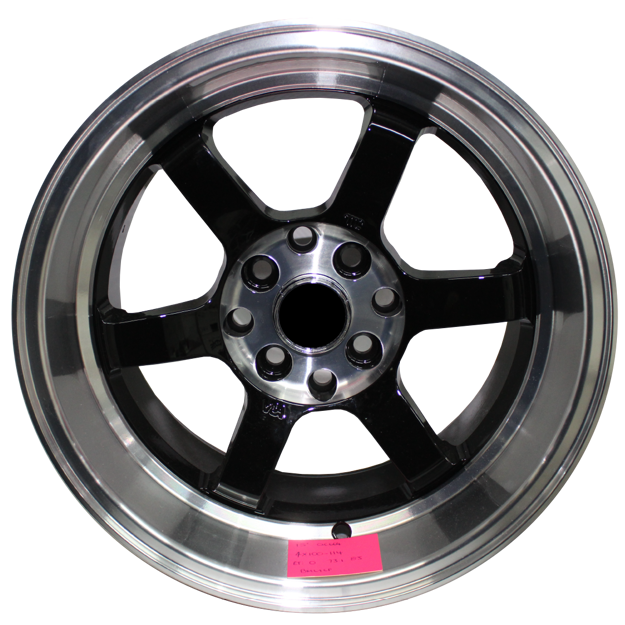 15 inch - Tokyo - 4X100/114 - Black Machine Lip Centre Polished