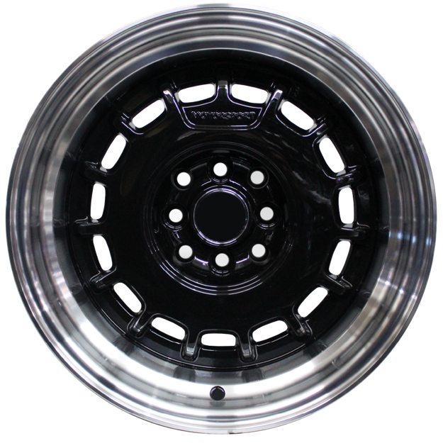 15 inch -Motosport 8x100/114 - Matt Black Machine Lip