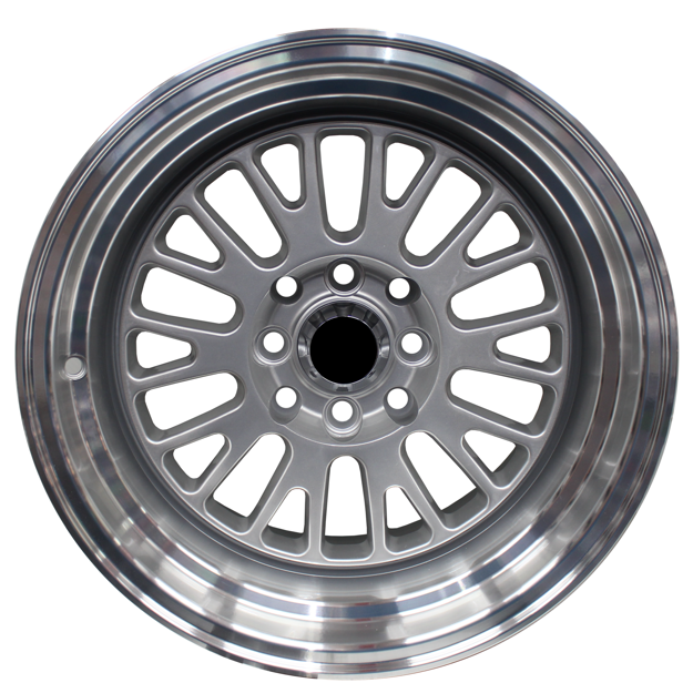 15 inch Panther - 4x100/114  Silver Machined Lip