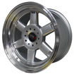 15 inch - Velos- 4X100/114 - Silver Machined Lip 