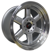 15 inch - Velos- 4X100/114 - Silver Machined Lip 