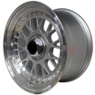 15 inch - BSS AV - 4X100/108 -  Silver Machine Lip - Chrome Rivets