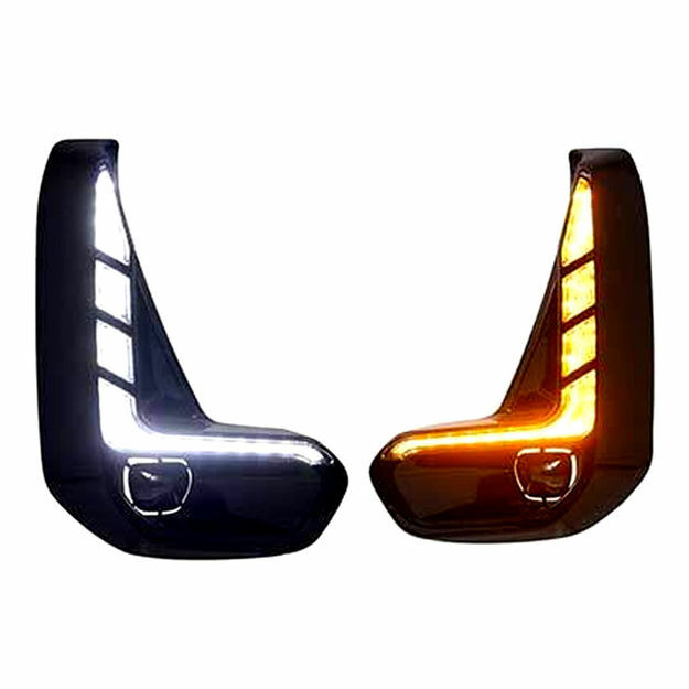 Toyota Hilux Fog Light Cover with LED  Lower Models