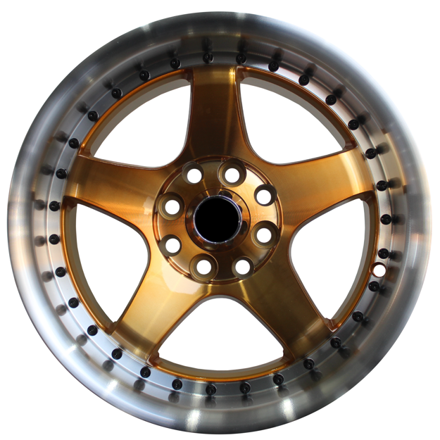 15 inch - Emperor - 4X100/108 - Gold Machine Lip 