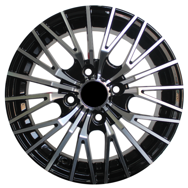 14 inch - Zion 4x108 - Black Machine Face 