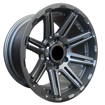 17 inch - Banshee - 6x139 - Matt Gunmetal + Metal Milling