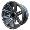 17 inch - Banshee - 6x139 - Matt Gunmetal + Metal Milling