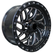 18 inch - Malibu - 6x139 - Black + Milling