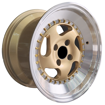 15 inch - Carera - 4X100 - Gold Machined Lip 