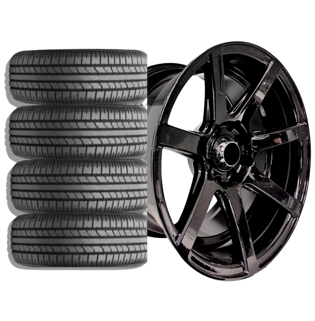 15 inch - Capone - 4x100/114 - Gloss Black Combo Deal 