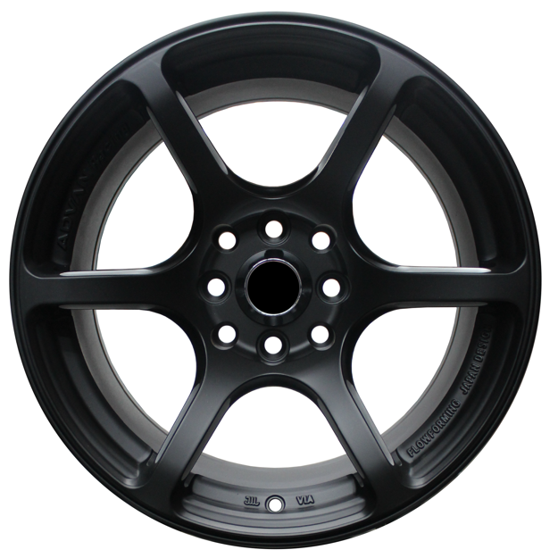 15 inch - Katana - 4X100/114 - Matte Black + Spoke Milling 