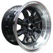 15 inch - Mini Lite Reps - 4X100/114 - Black Machined Face