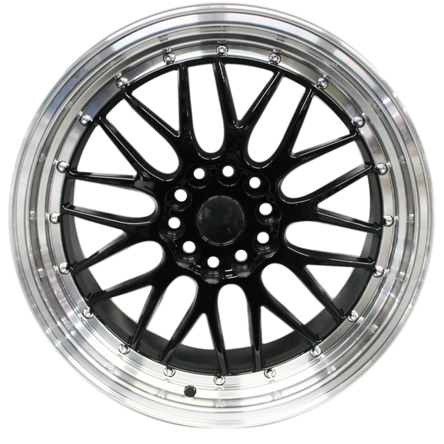 19 Inch - LM Illusion - 5X114/120 -N/W - Gloss Black Polished Lip 8.5-9.5