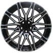 20 inch - Monarch - Forged - 5X112 - N/W - Black Machined Face 10J/11J 