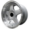 15 inch - Gale - 4X100/114 - Silver Machine Lip 