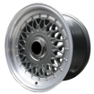 15 inch -  Santiago BSS  - 4X100/108- Grey Machine Lip Silver Rivets