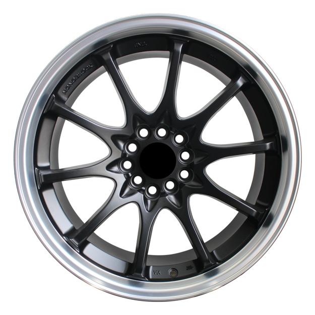 Picture of 18 Inch -  Raven - Matte Black w Machined Lip - 5x105/5x114.3