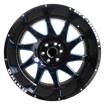 Picture of 20 inch - Fang- 6x139.7/135 - Gloss Black+Milling Rivets+Letters+Blue Clear Coat