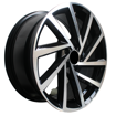 Picture of 17  Inch Golf 7.5 R Style - 5x100 - BLACK MACHINED FACE