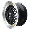 Picture of 17 Inch BSS - 8x100/114.3 - Black Machined Lip+Gold Rivets