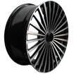 Picture of 22 Inch - Scarface - 5x112 - N/W -  Clear Powder Gloss Black Machined Face