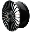 Picture of 22 Inch - Scarface - 5x112 - N/W -  Clear Powder Gloss Black Machined Face